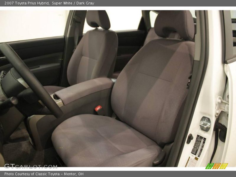 Super White / Dark Gray 2007 Toyota Prius Hybrid