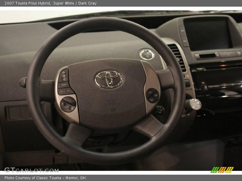 Super White / Dark Gray 2007 Toyota Prius Hybrid