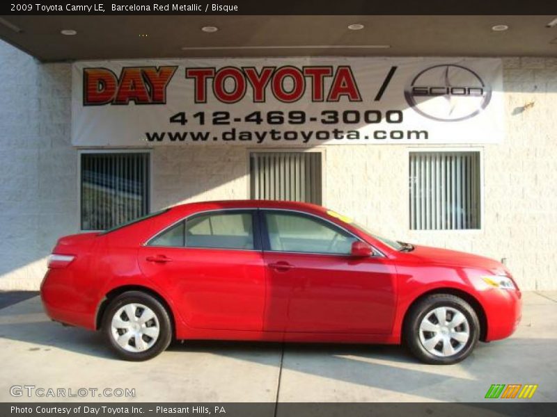 Barcelona Red Metallic / Bisque 2009 Toyota Camry LE