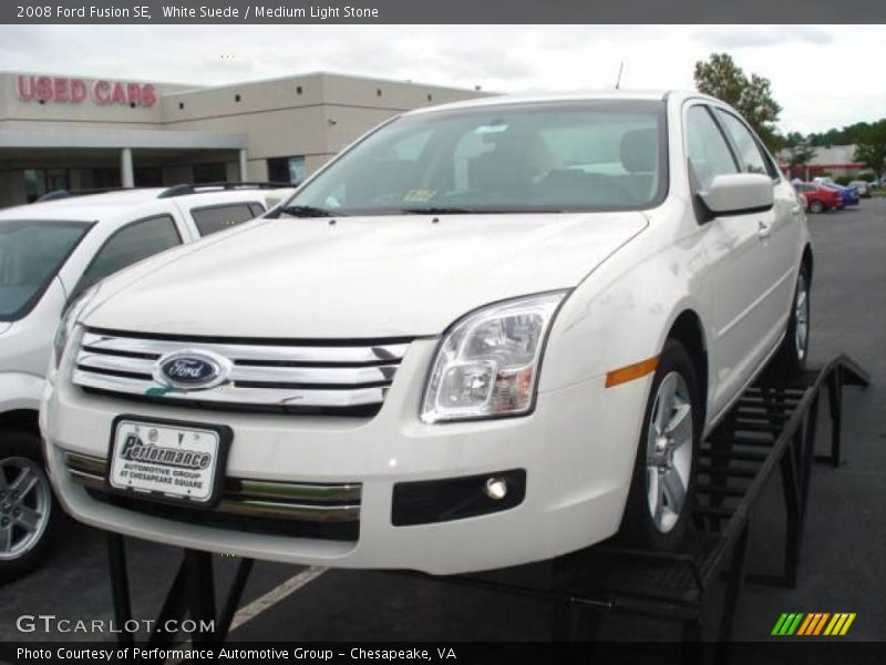 White Suede / Medium Light Stone 2008 Ford Fusion SE