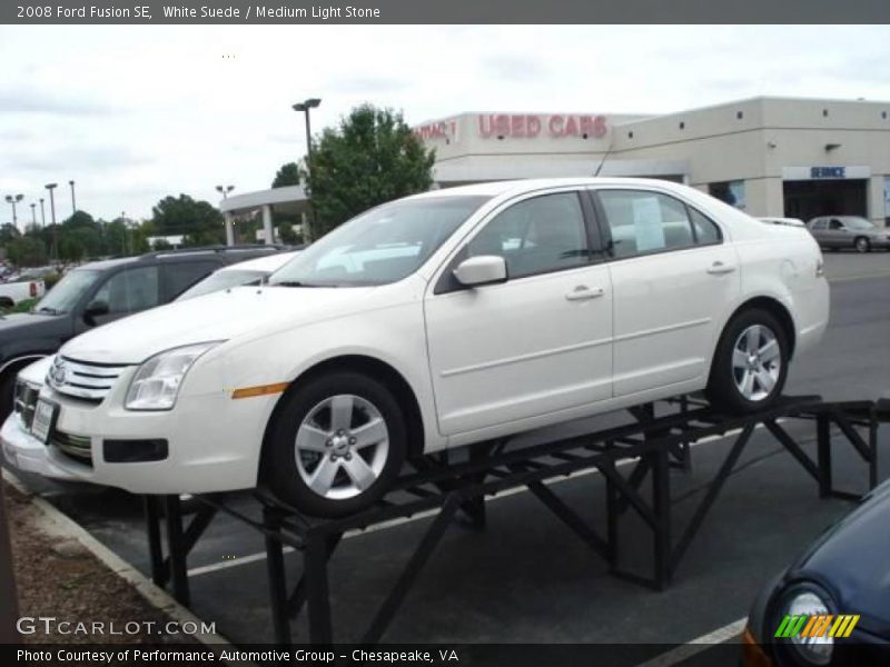 White Suede / Medium Light Stone 2008 Ford Fusion SE