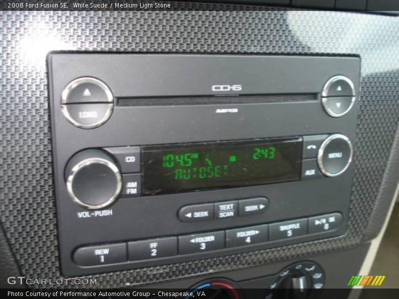 White Suede / Medium Light Stone 2008 Ford Fusion SE