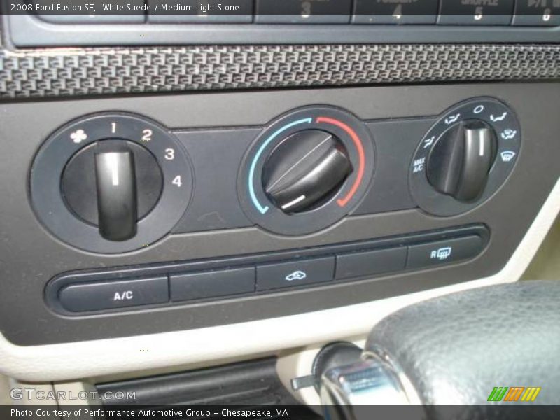 White Suede / Medium Light Stone 2008 Ford Fusion SE