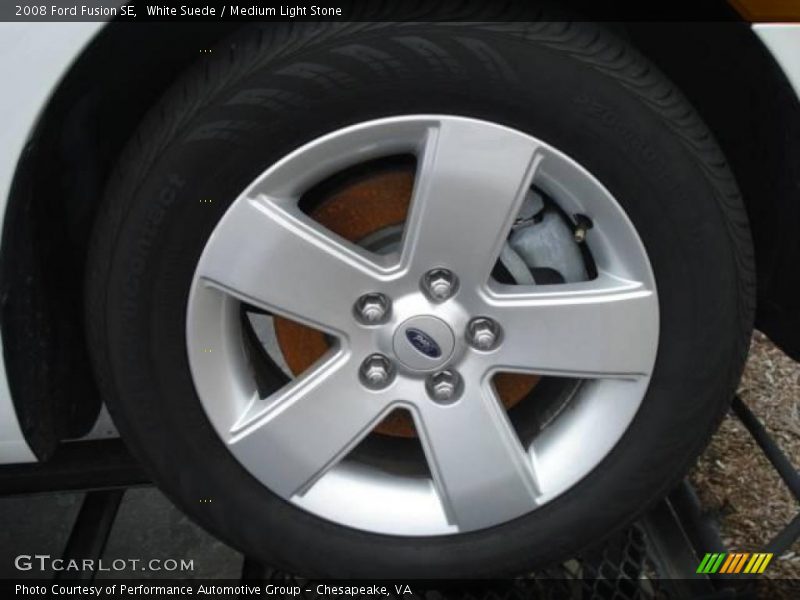 White Suede / Medium Light Stone 2008 Ford Fusion SE