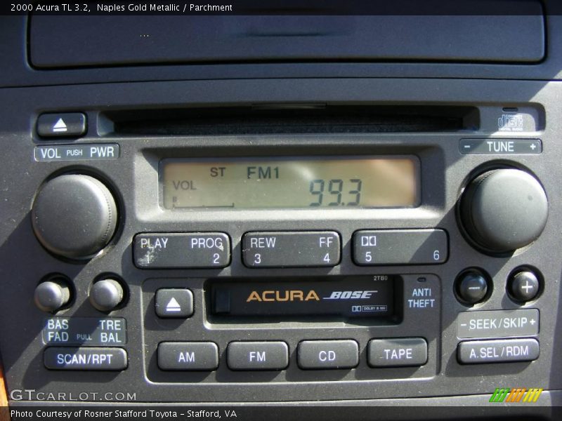 Naples Gold Metallic / Parchment 2000 Acura TL 3.2