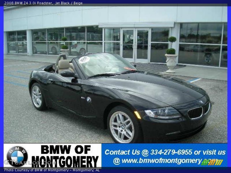 Jet Black / Beige 2008 BMW Z4 3.0i Roadster