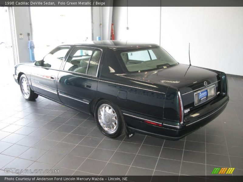 Polo Green Metallic / Beige 1998 Cadillac DeVille Sedan