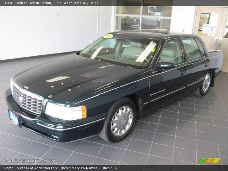 Polo Green Metallic / Beige 1998 Cadillac DeVille Sedan