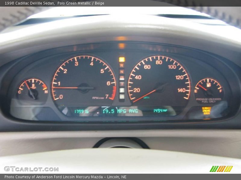 Polo Green Metallic / Beige 1998 Cadillac DeVille Sedan