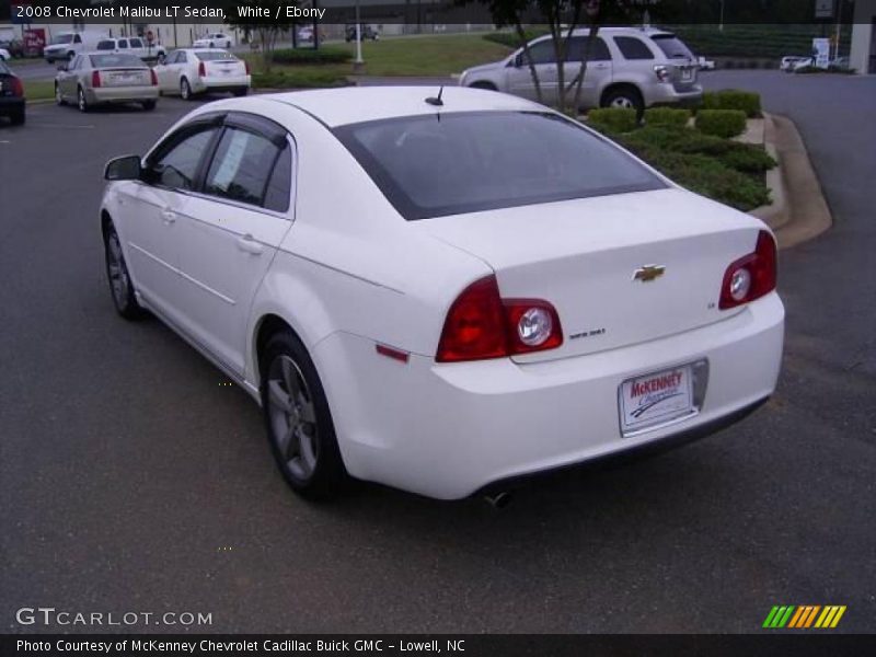 White / Ebony 2008 Chevrolet Malibu LT Sedan