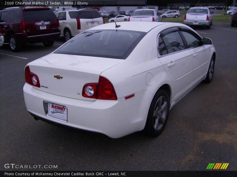 White / Ebony 2008 Chevrolet Malibu LT Sedan