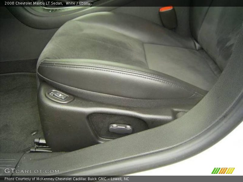 White / Ebony 2008 Chevrolet Malibu LT Sedan