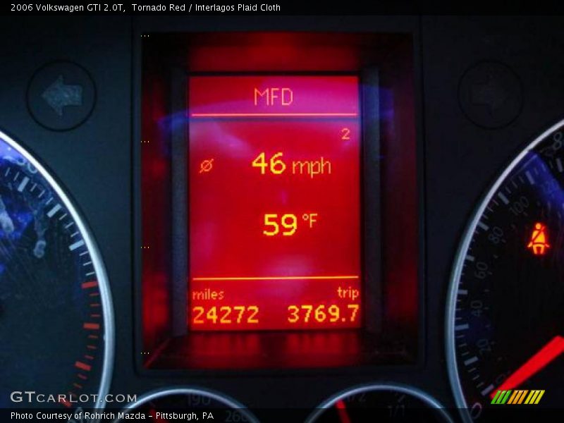 Tornado Red / Interlagos Plaid Cloth 2006 Volkswagen GTI 2.0T