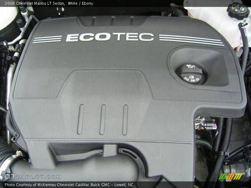 White / Ebony 2008 Chevrolet Malibu LT Sedan