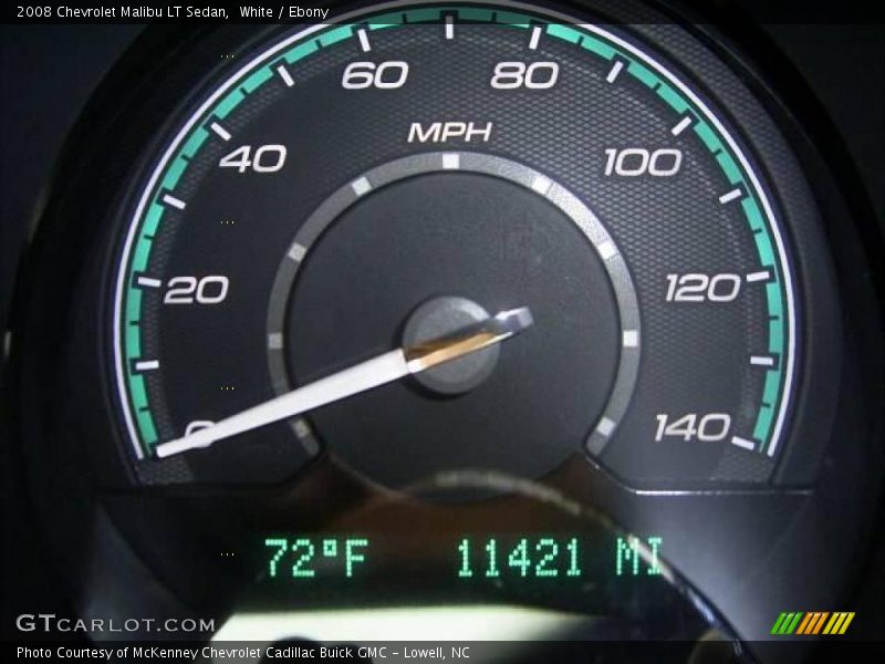 White / Ebony 2008 Chevrolet Malibu LT Sedan