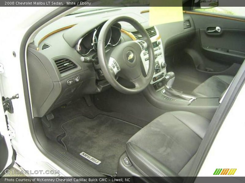 White / Ebony 2008 Chevrolet Malibu LT Sedan