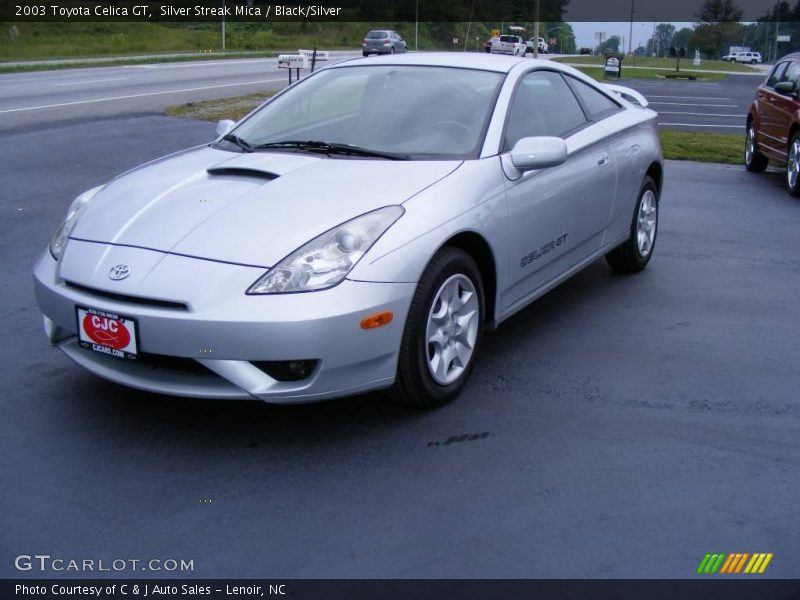 Silver Streak Mica / Black/Silver 2003 Toyota Celica GT