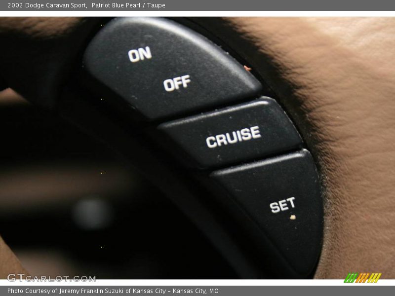 Patriot Blue Pearl / Taupe 2002 Dodge Caravan Sport
