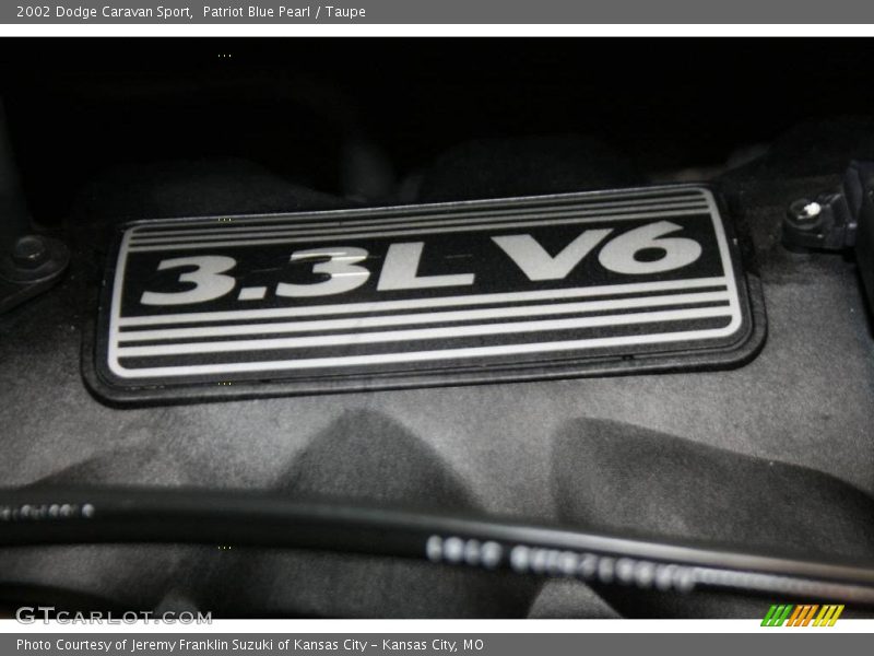 Patriot Blue Pearl / Taupe 2002 Dodge Caravan Sport