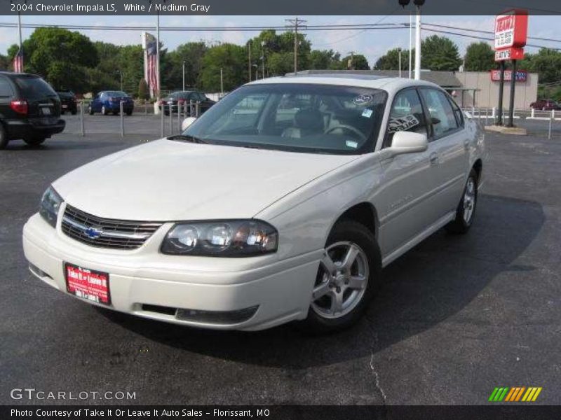 White / Medium Gray 2004 Chevrolet Impala LS