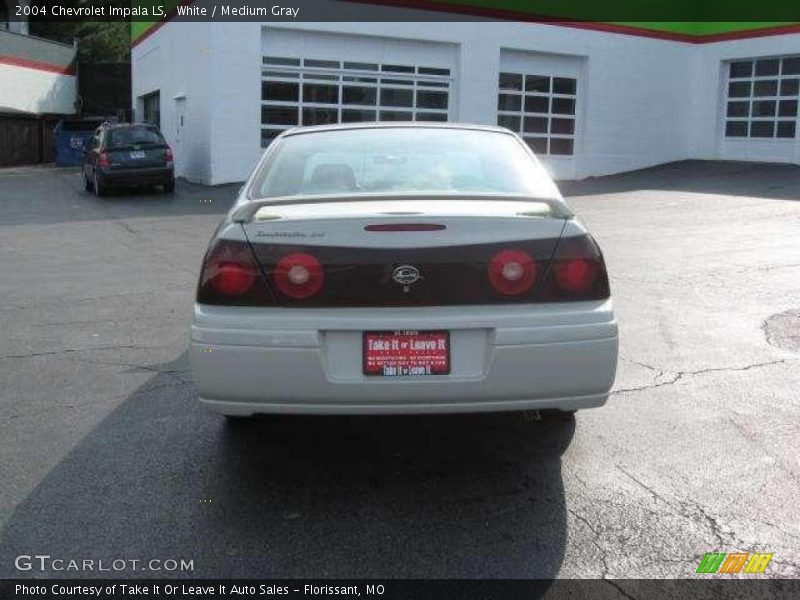 White / Medium Gray 2004 Chevrolet Impala LS