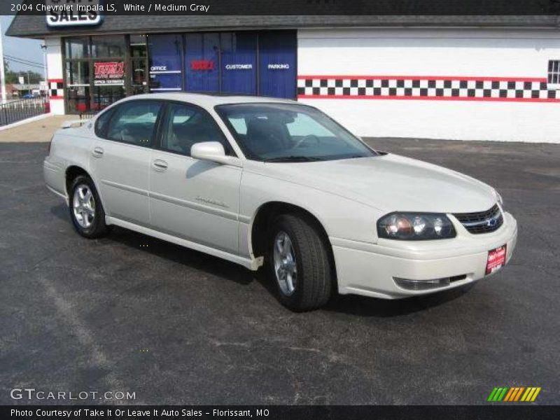 White / Medium Gray 2004 Chevrolet Impala LS