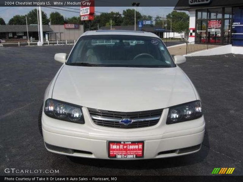 White / Medium Gray 2004 Chevrolet Impala LS