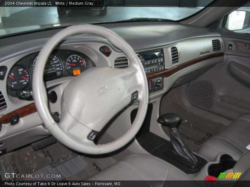 White / Medium Gray 2004 Chevrolet Impala LS