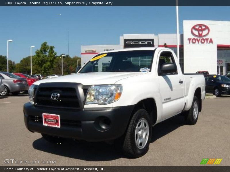 Super White / Graphite Gray 2008 Toyota Tacoma Regular Cab