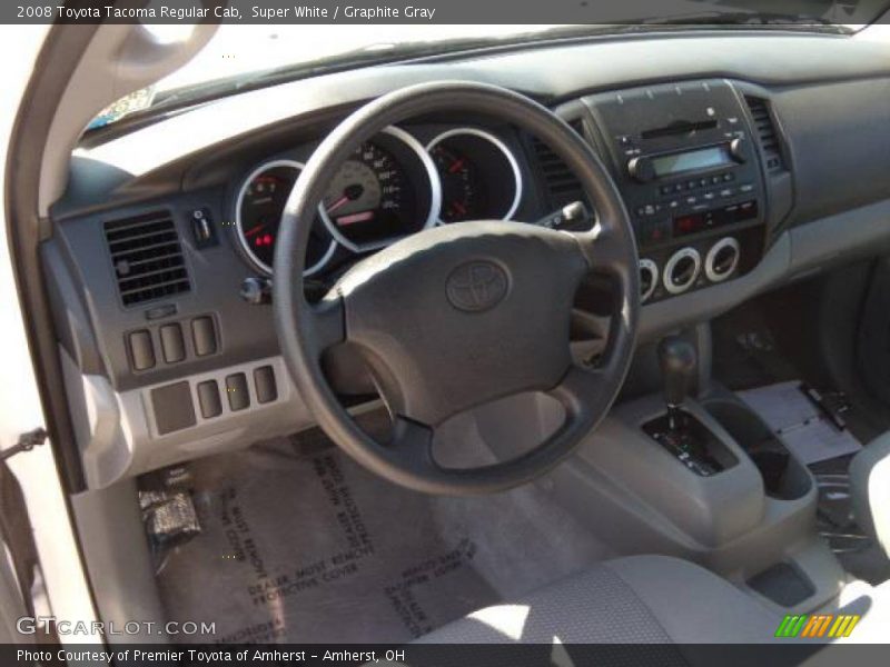 Super White / Graphite Gray 2008 Toyota Tacoma Regular Cab