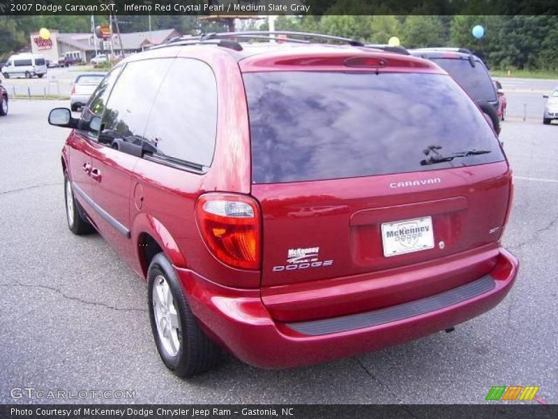 Inferno Red Crystal Pearl / Medium Slate Gray 2007 Dodge Caravan SXT