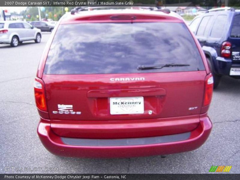 Inferno Red Crystal Pearl / Medium Slate Gray 2007 Dodge Caravan SXT