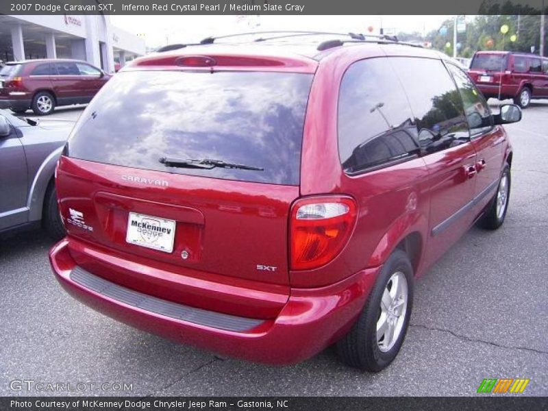 Inferno Red Crystal Pearl / Medium Slate Gray 2007 Dodge Caravan SXT