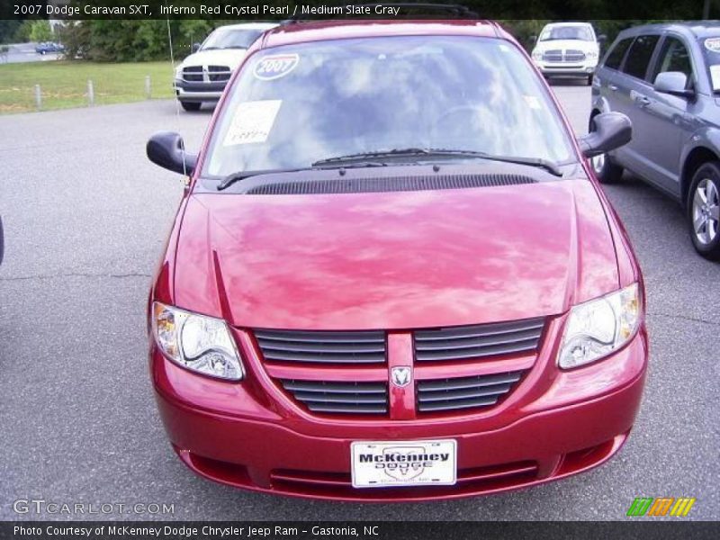 Inferno Red Crystal Pearl / Medium Slate Gray 2007 Dodge Caravan SXT