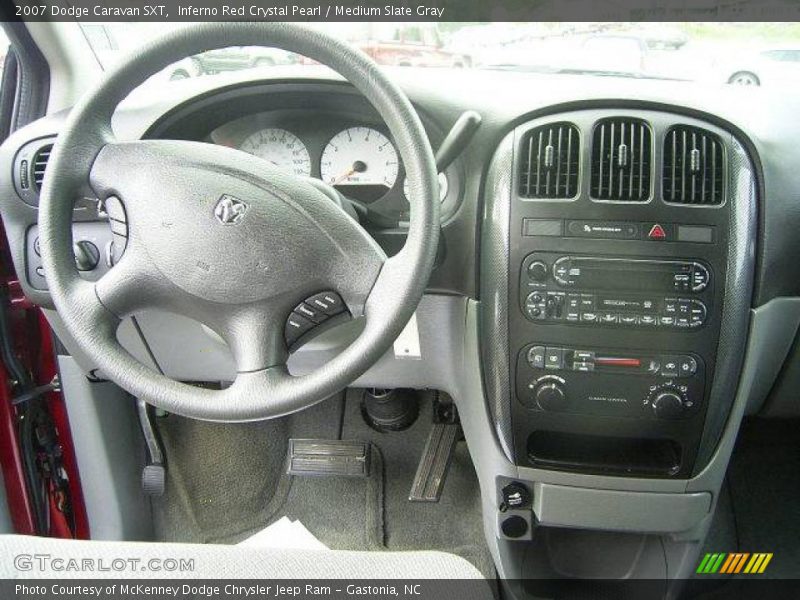 Inferno Red Crystal Pearl / Medium Slate Gray 2007 Dodge Caravan SXT