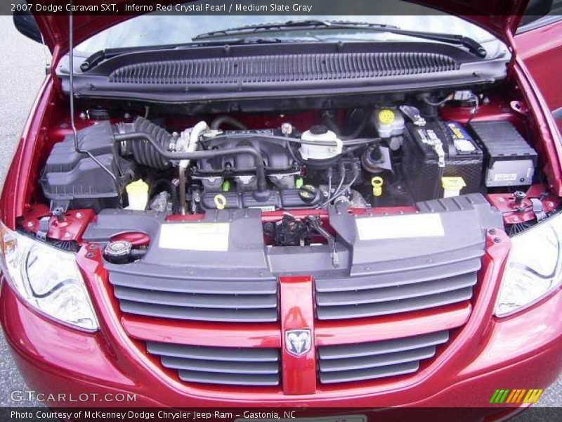 Inferno Red Crystal Pearl / Medium Slate Gray 2007 Dodge Caravan SXT