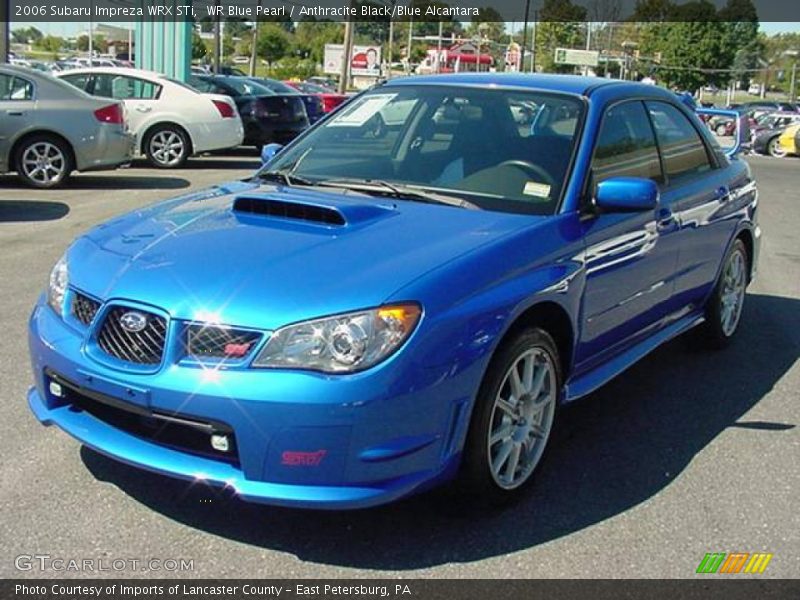 WR Blue Pearl / Anthracite Black/Blue Alcantara 2006 Subaru Impreza WRX STi