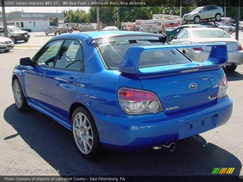 WR Blue Pearl / Anthracite Black/Blue Alcantara 2006 Subaru Impreza WRX STi