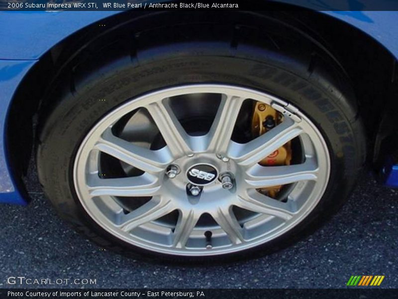 WR Blue Pearl / Anthracite Black/Blue Alcantara 2006 Subaru Impreza WRX STi