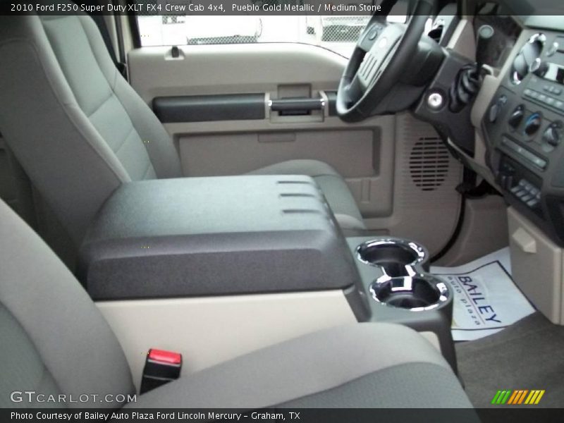 Pueblo Gold Metallic / Medium Stone 2010 Ford F250 Super Duty XLT FX4 Crew Cab 4x4