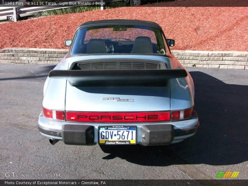 Light Blue Metallic / Beige 1981 Porsche 911 SC Targa