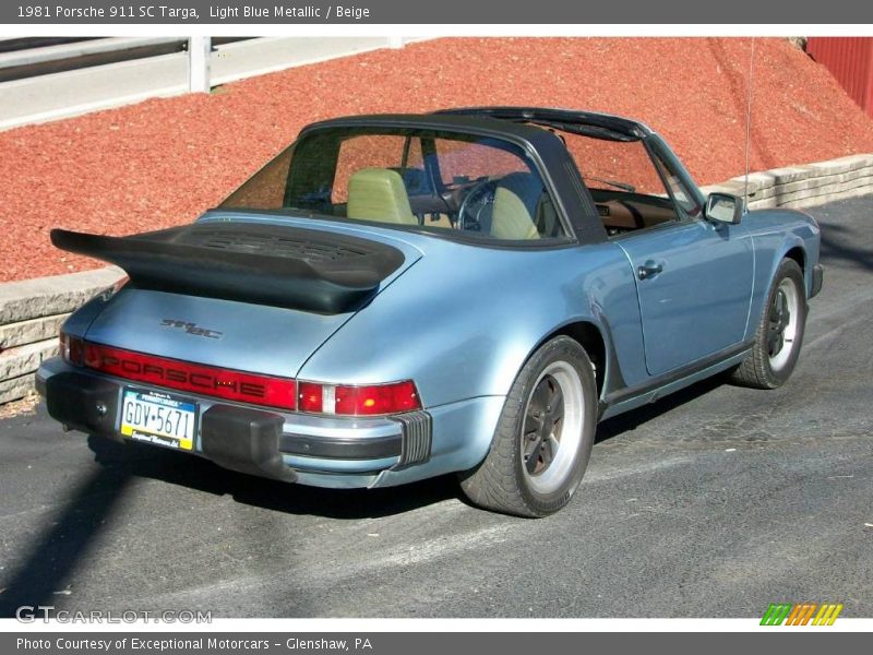 Light Blue Metallic / Beige 1981 Porsche 911 SC Targa