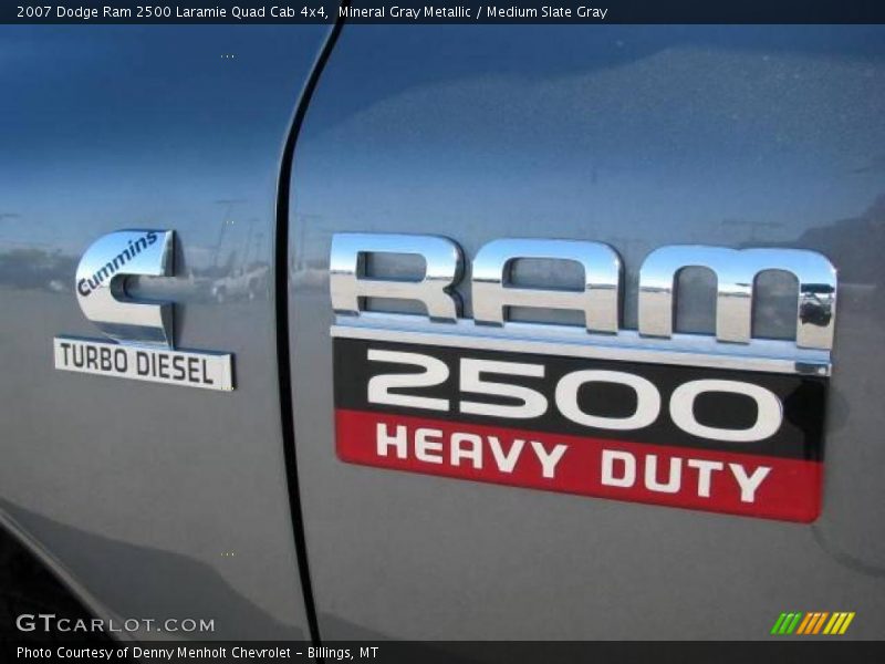 Mineral Gray Metallic / Medium Slate Gray 2007 Dodge Ram 2500 Laramie Quad Cab 4x4