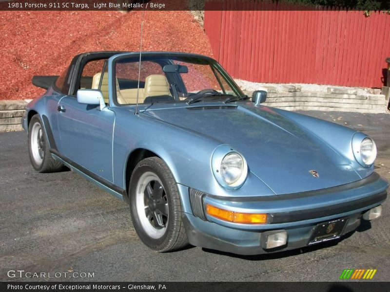 Light Blue Metallic / Beige 1981 Porsche 911 SC Targa