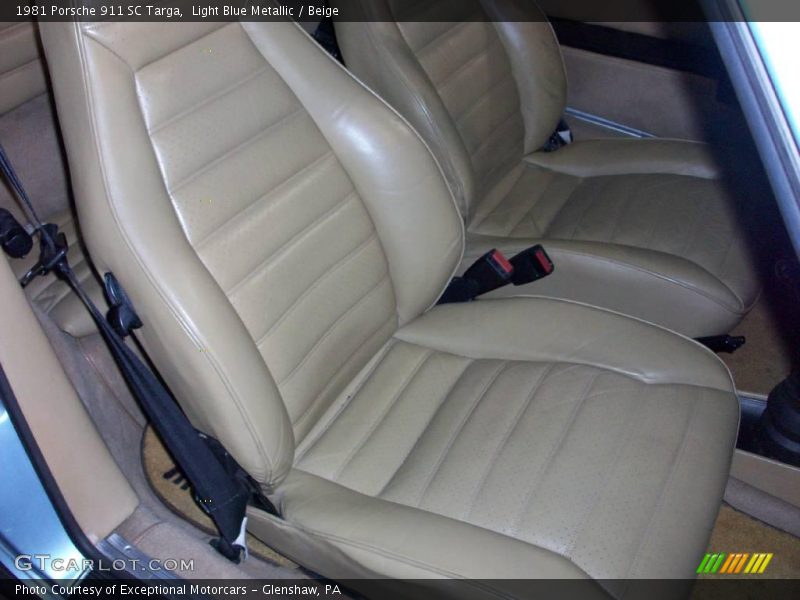 Light Blue Metallic / Beige 1981 Porsche 911 SC Targa