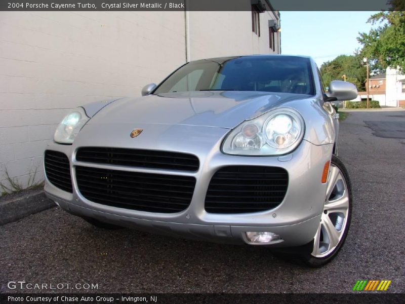 Crystal Silver Metallic / Black 2004 Porsche Cayenne Turbo