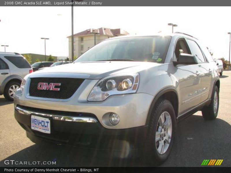 Liquid Silver Metallic / Ebony 2008 GMC Acadia SLE AWD
