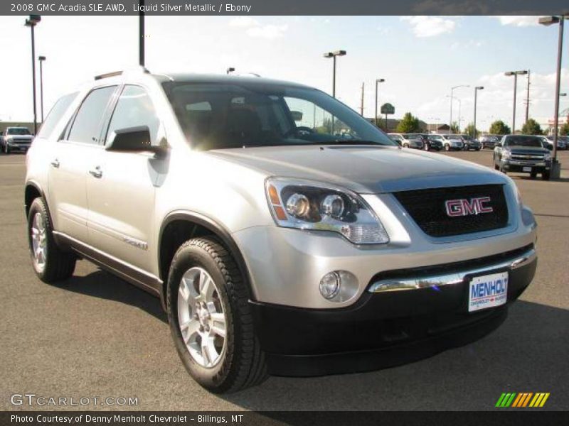 Liquid Silver Metallic / Ebony 2008 GMC Acadia SLE AWD