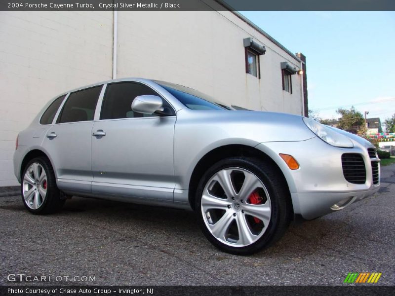 Crystal Silver Metallic / Black 2004 Porsche Cayenne Turbo