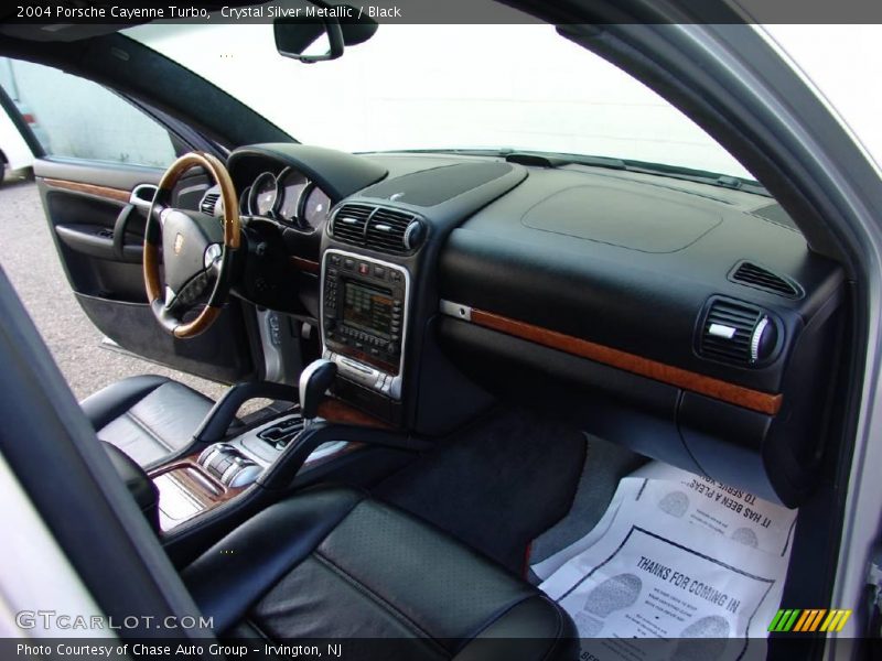 Crystal Silver Metallic / Black 2004 Porsche Cayenne Turbo